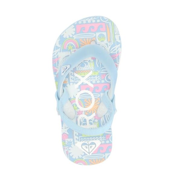 Roxy Kids' Tw Tahiti Sandal Flip-Flop with Back-Strap Size 6 TODDLER, Baby Blue - Picture 3 of 5